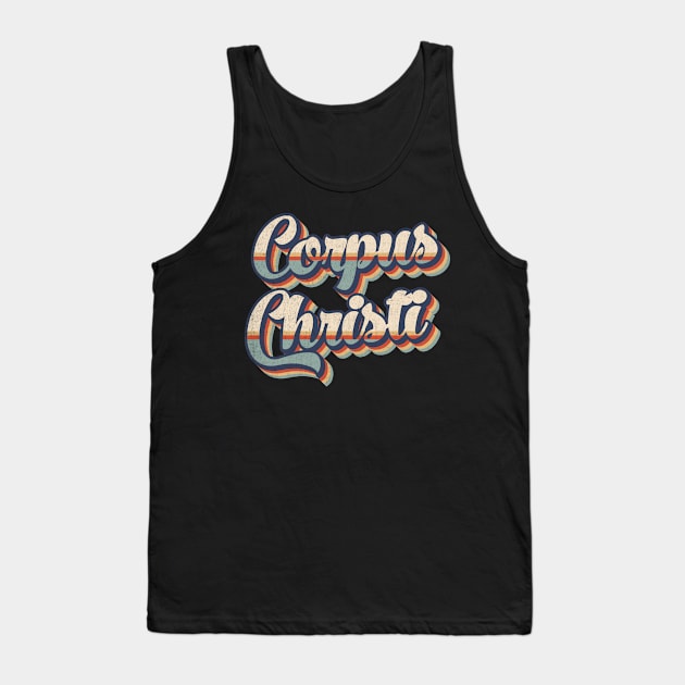 Corpus Christi // Retro Vintage Style Tank Top by Stacy Peters Art